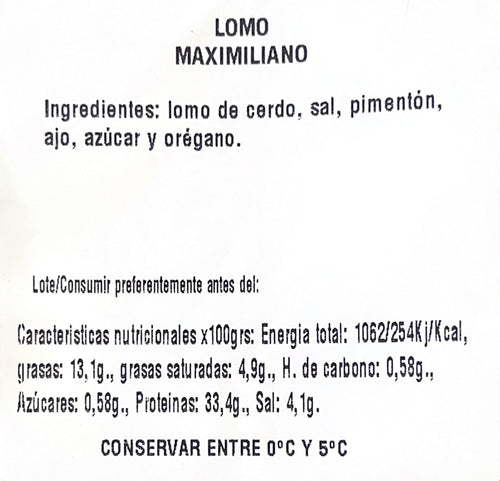 Estuche de Lomo Maximiliano de 100gr Loncheado a Máquina 